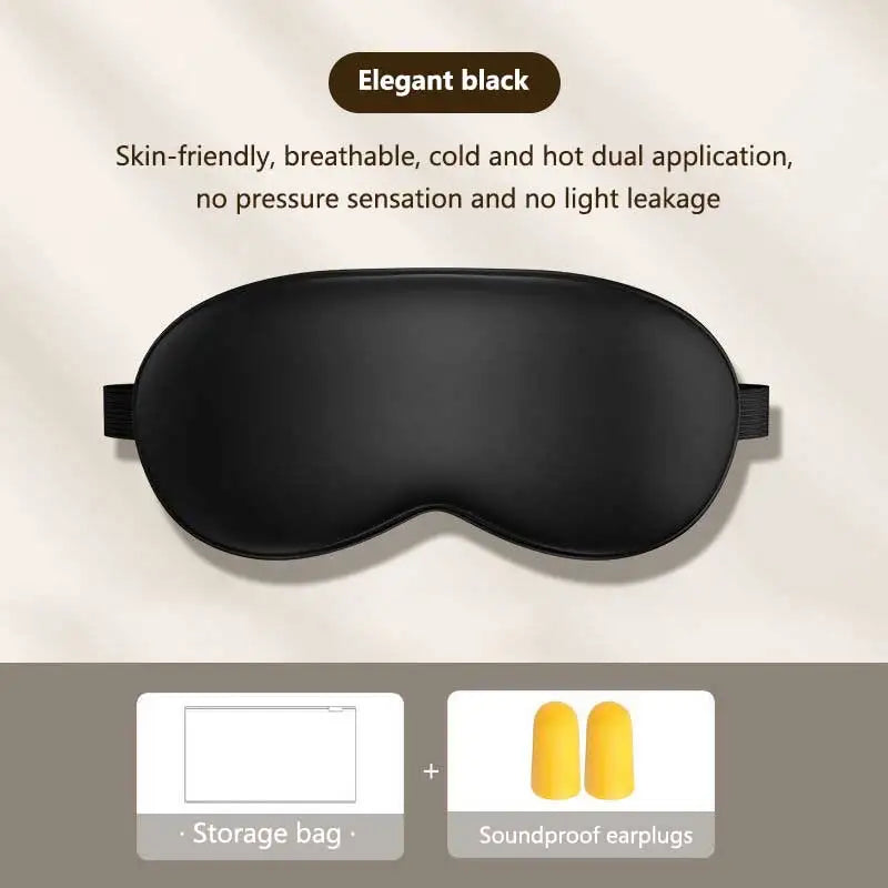 Soft Silk Sleep Eye Mask Light Blocking Breathable Eye Protection Zero Eye Pressure Adjustable Strap Skin-friendly Eye Covers