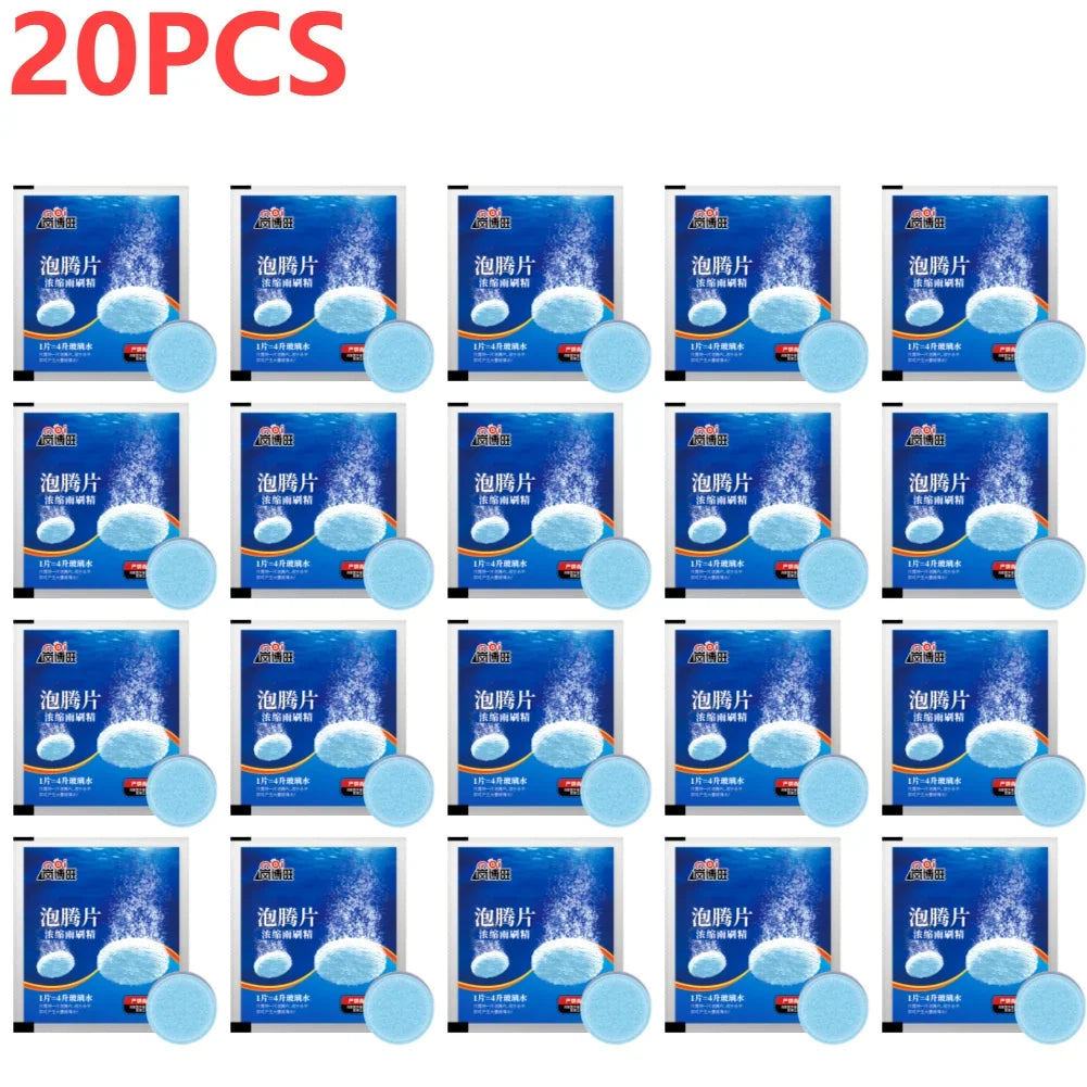 200-10PCs Solid Car Windshield Cleaners Effervescent Tablets Windscreen Window Glass Dust Wiper Car Wash Tool Car Accessories