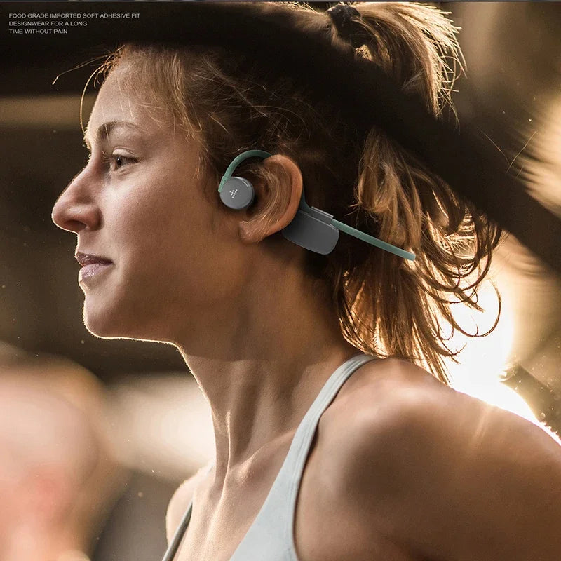 BH528 Wireless Bluetooth 5.0 Bone Conduction Earphones Outdoor Sports Waterproof Long Standby Time Headphones With Microphone
