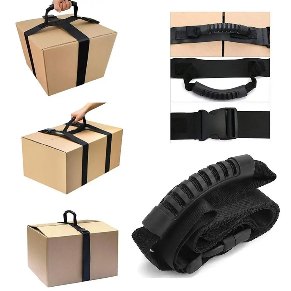 Nylon Moving Strap Handheld Luggage Strap Cargo Binding Tape Cross Type Handle Baggage Tying Belt City Simple Pattern