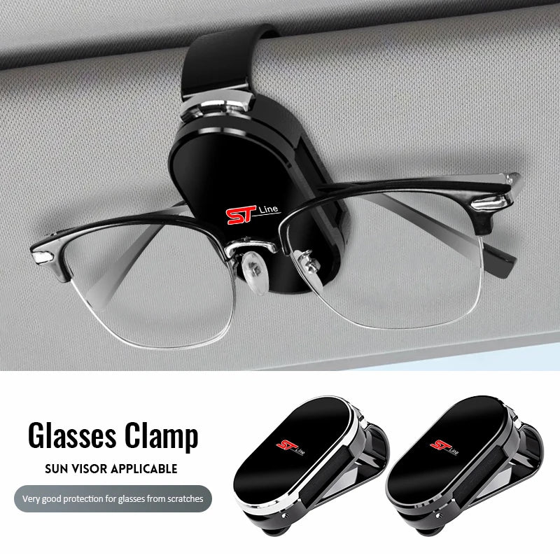 1Pcs Car Sun Visor Glasses Storage Clip Sunglasses Holder For Ford Maverick Ranger Focus Ecosport Figo S-MAX Mustang Explorer