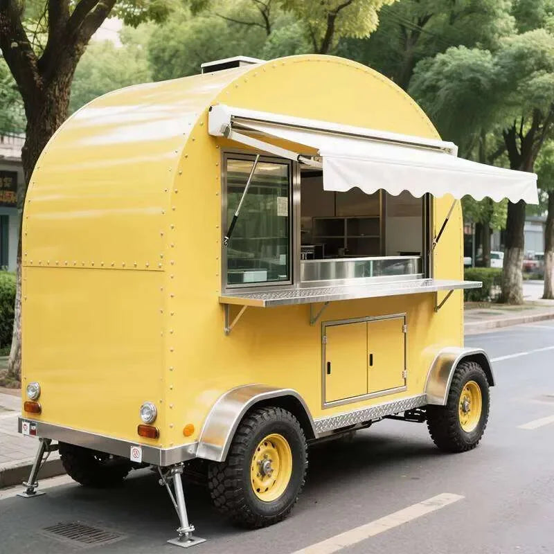 Robust Food Trailer Concession Cart With Off Road Tires For Rural Event Access Professional Mobile Catering Vending Business