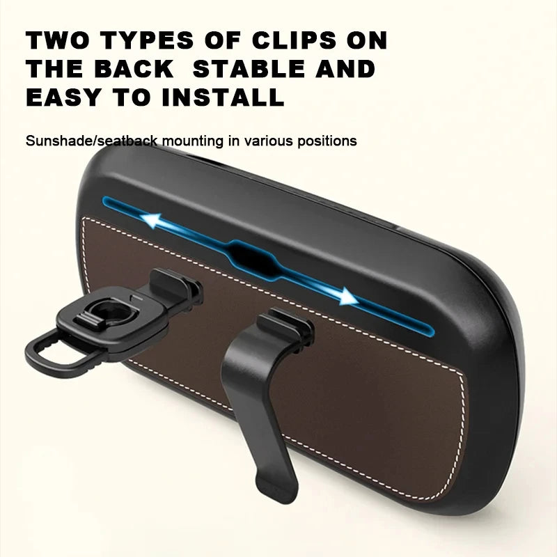 Leather Car Tissue Box Phone Number Label Center Console Armrest Napkin Box Sun Visor Tissue Box Backseat Tissue Case Fix Strap