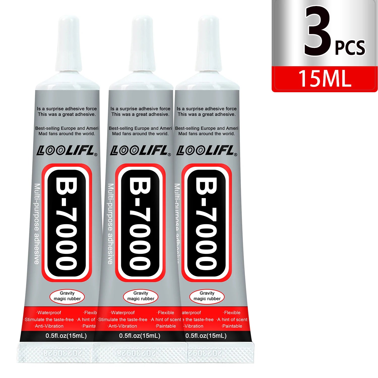Loolifl B-7000 15/25/50/110Mltransparent Phone Screen Repair Glue Universal Glass Plastic DIY Adhesive with Precision Applicator