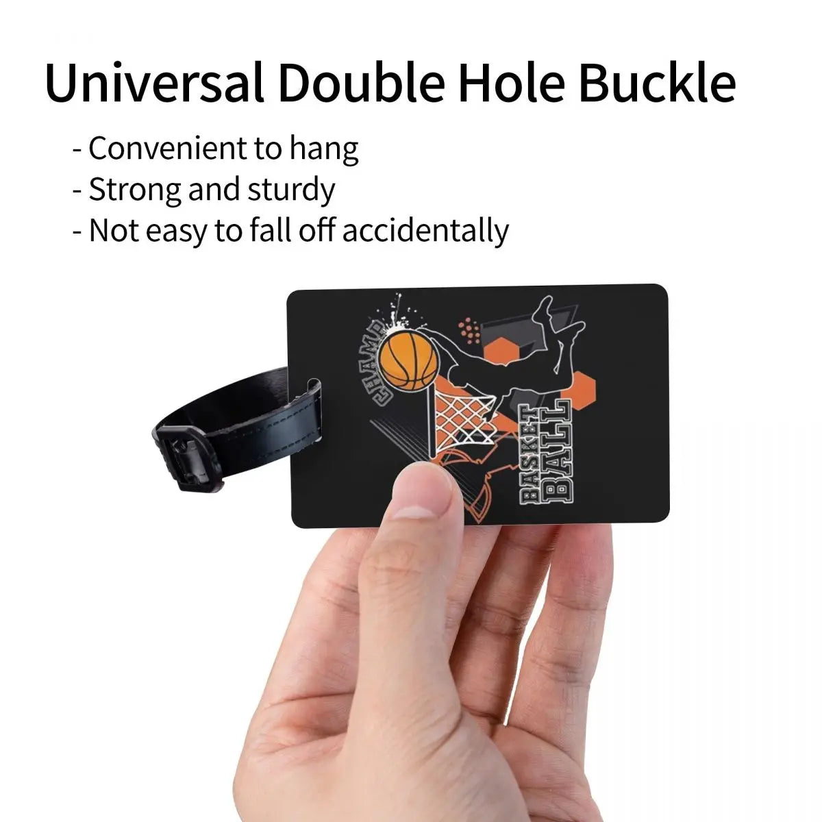 Custom Basketball Dots Round Luggage Tag Privacy Protection Physical culture Baggage Tags Travel Bag Labels Suitcase