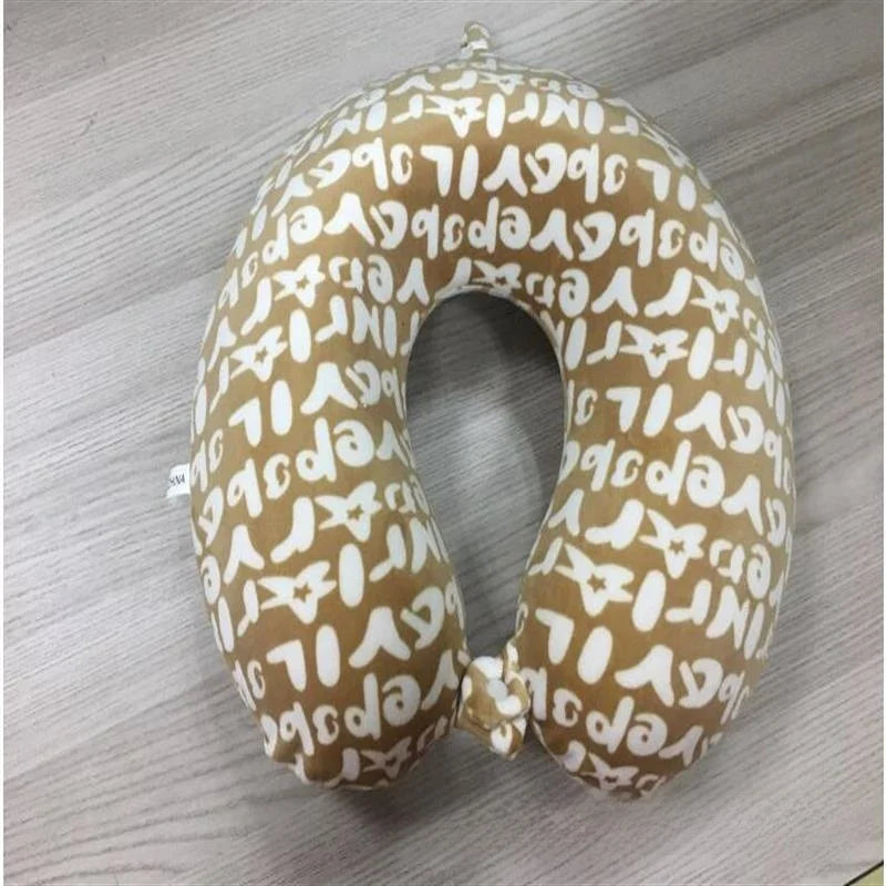 Memory Foam U-aped Ne Pillow Travel Pillow Office Nap Support Stretchable Foldable Children's Plant Floral Patterned Pillow