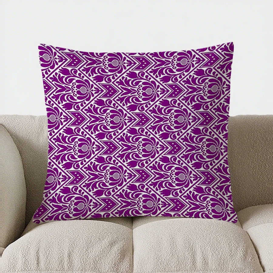 Green Paisley & Floral Double-sided Printed pillow cover Short plush Suitable living rooms bedrooms sofas throw cushion cover