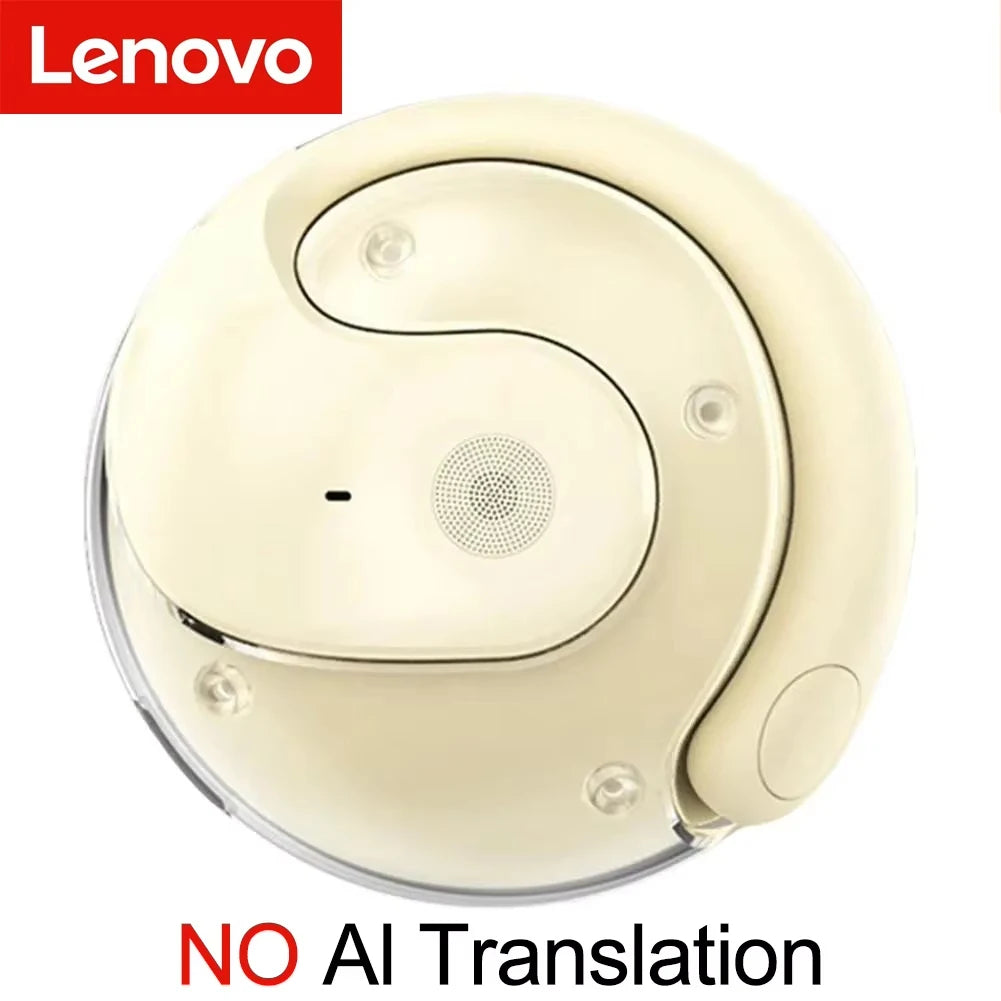 Lenovo AI Earphones Wireless Bluetooth Real-time Language Translation 144 Languages Ear Hanging Headphone Translator For Busine