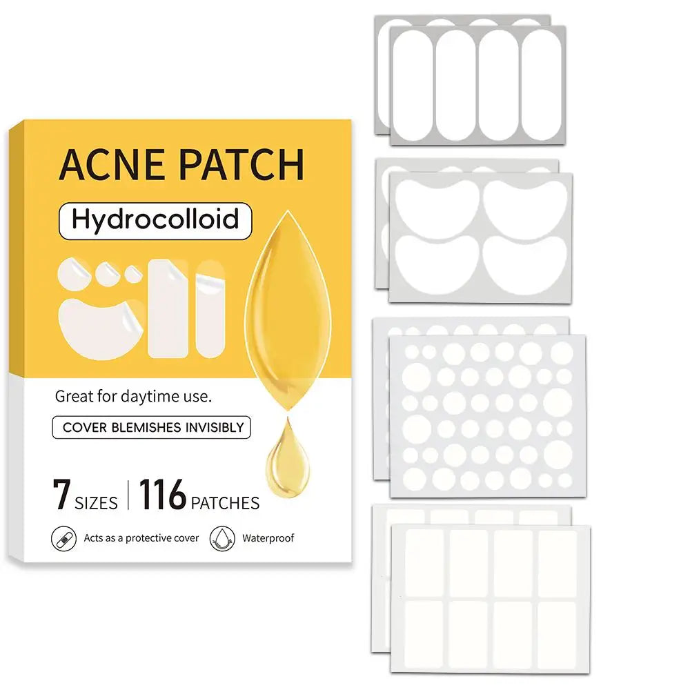 Large Pimple Patches Bulk for Face, 9 Styles Hydrocolloid Acne Patches for Covering Body, Forehead, Chin Blemishes Zit Breakouts