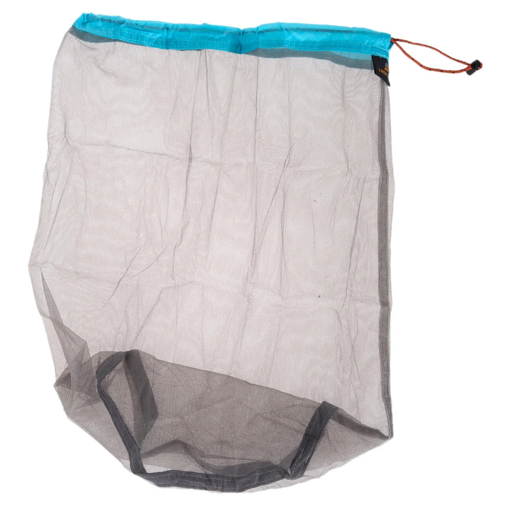 Outdoor Ultralight Mesh Storage Bag Breathable For Sports Camping Drawstring Storage Pack Hiking Travel Tools Compression Bags