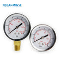 NBSANMINSE SMCB General Purpose Air Pressure Gauge 1/4G / NPT 2 inch 50mm Metal Pressure Gauge 10Bar 150 Psi Pneumatic Air Gauge