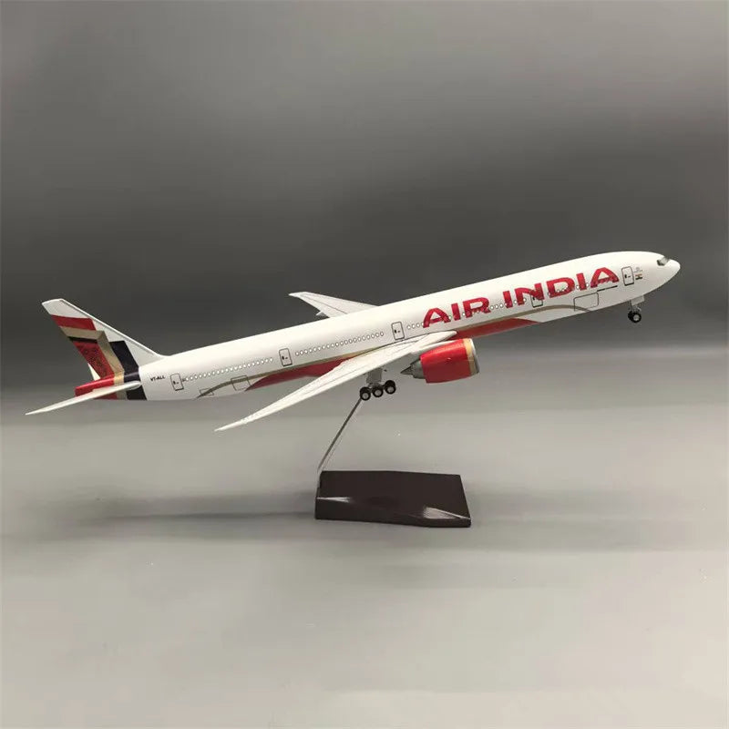 1:157 Scale 47cm Air India 777 Plane Model Resin Diecast Airplanes With Landing Gear Collection Display Decoration Gifts