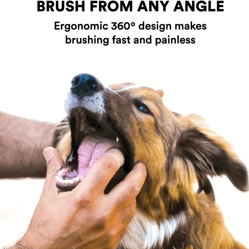 4PCS Ultra-Soft Pet Finger Toothbrush for Cats and Dogs, Gentle Teeth Cleaning & Oral Care Tool