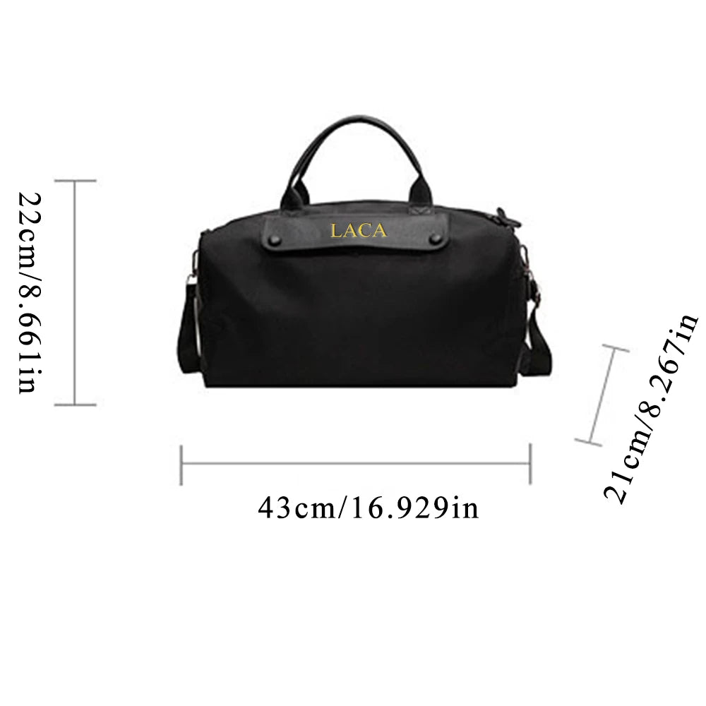 Customized name new fitness bag, dry and wet separation handheld travel bag, large-capacity travel bag