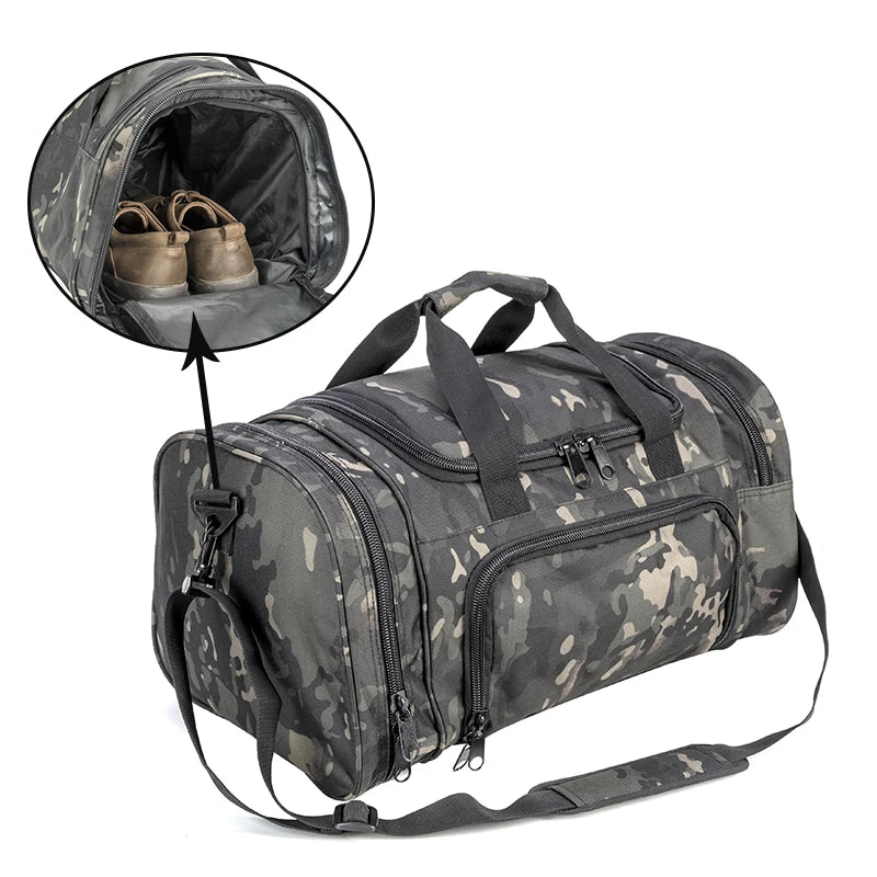 Lightweight Sports Travel Duffel Bag for Men and Women  carry-on luggage Gym Bag with Shoes Compartment for Women & Men