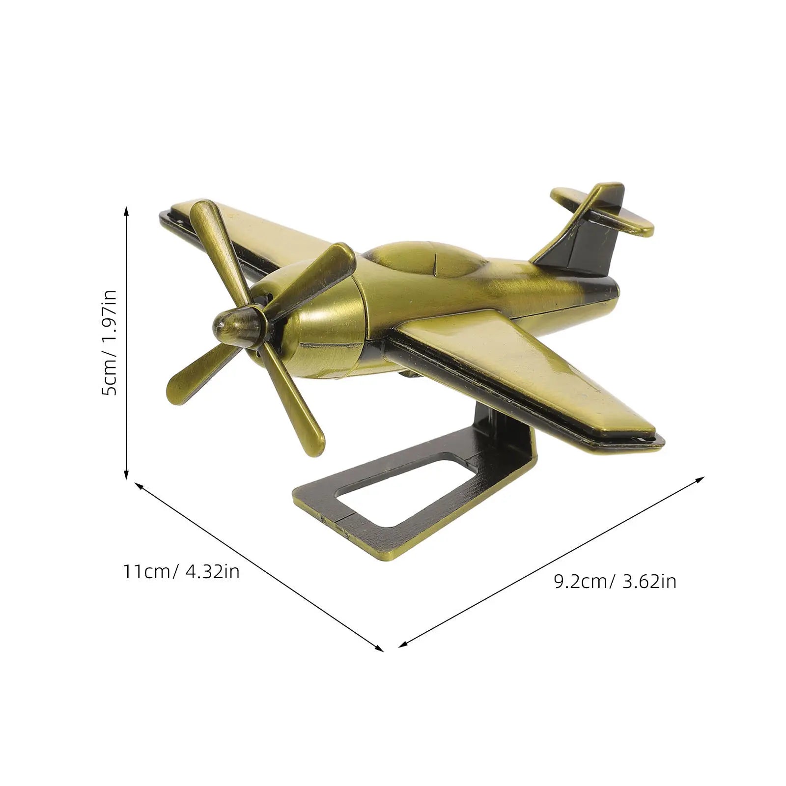 Mini Retro Diecast Propeller Airplane Decorative Metal Plane for Boys Birthday Party Favor Home Office