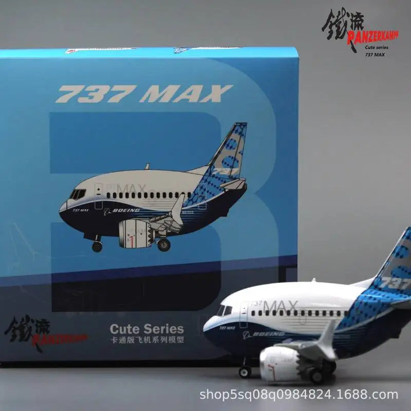 Panzerkampf Boeing 737 Max Diecast Alloy Airplane Model 70104PA Original Factory Livery Cute Series For Collectors Display