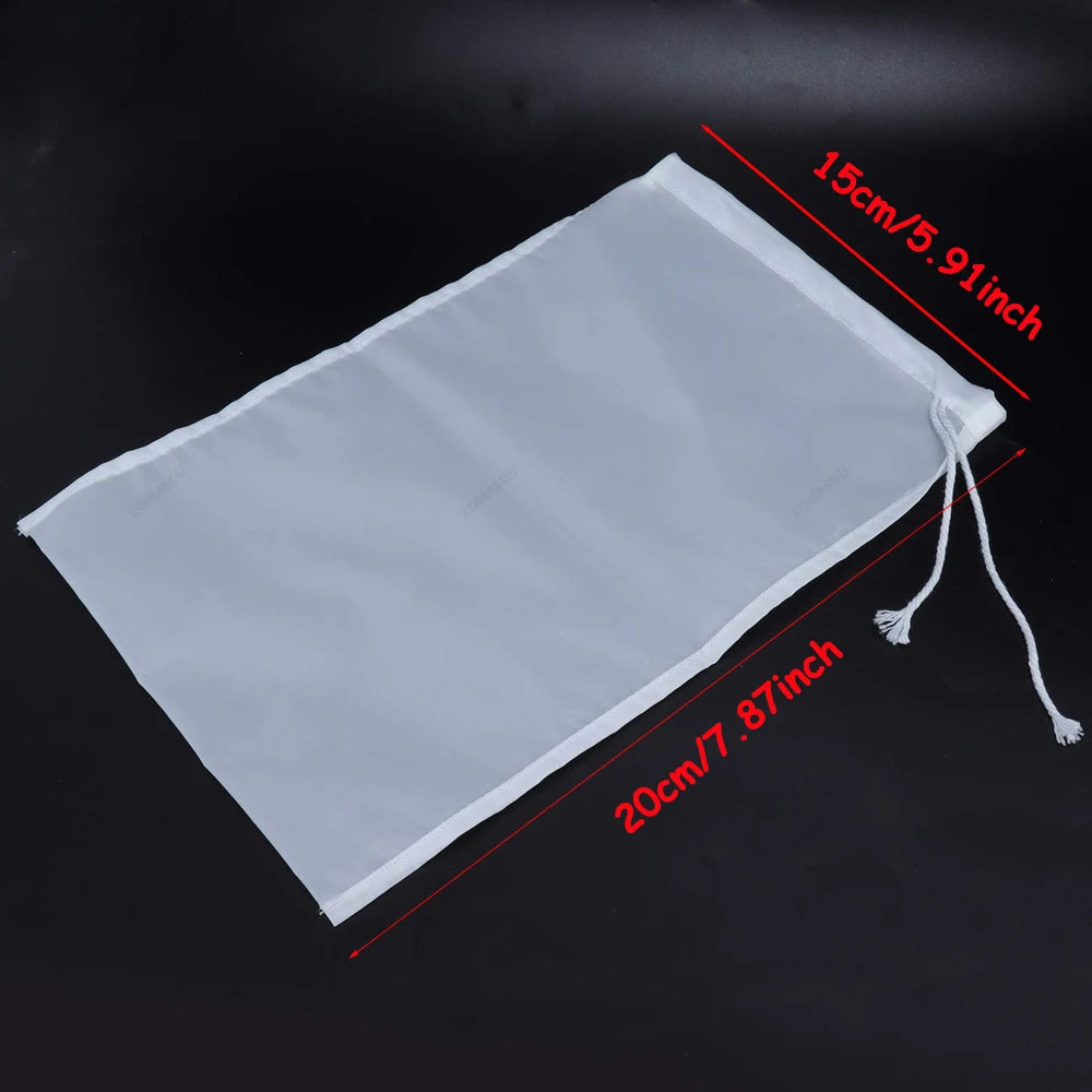 1/30Pc 100 Mesh Soy Milk Nylon Filter Bag Nut Milk Bag Net Yogurt Tea Coffee Oil Food Press Filter Strainers Mesh Strainer Bag