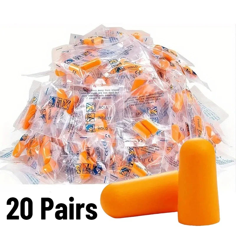 20/50/100Pairs Noise Cancelling EarPlugs Double Soundproof Earplugs Soft Material Fit Ear Shape Travel Sleep School Study