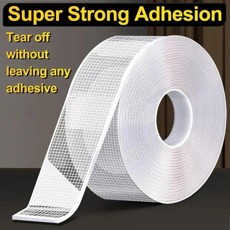Double-sided Adhesive Nano Tape Strong Mesh Acrylic Transparent Tape Waterproof Wall Fixed Sticker Strip Traceless Stickers Glue