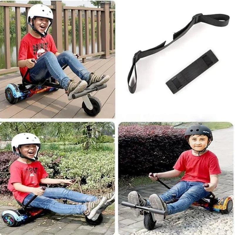 1Set Width Adjustable PP Nylon Webbing Strap For Hoverboard Kart HoverKart Seat Attachment Replacement With Tri-Glide Buckle Kit
