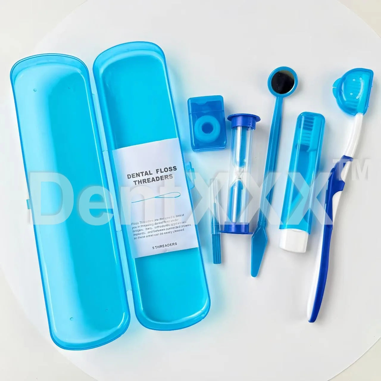 7Pcs Travel Oral Hygiene Care Set Portable Cleaning Kit R for Travel Business Trip