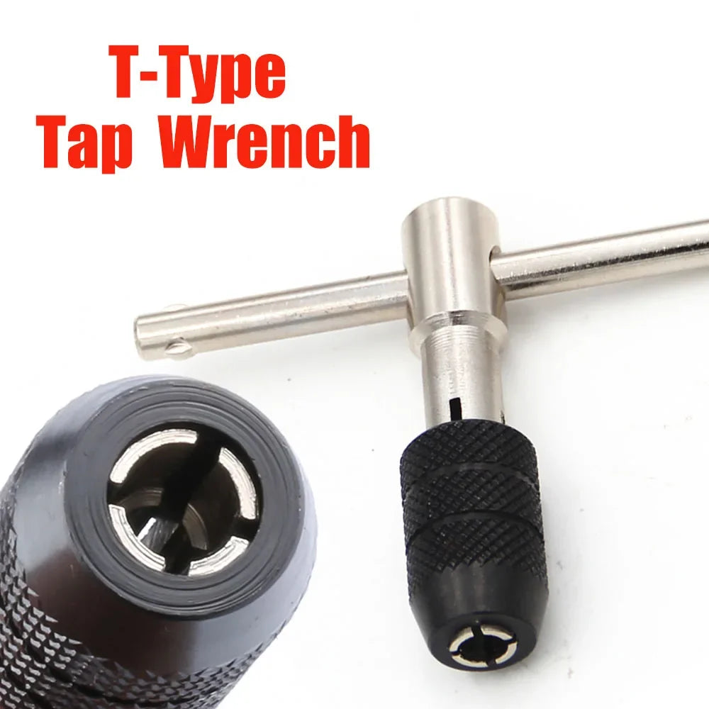 T-type 3mm To 6mm Hand Tap Wrench Thread Tapping Tool Set Hand Wrench Thread Tapping M6 To M8 Tool Set Car Tools Bill