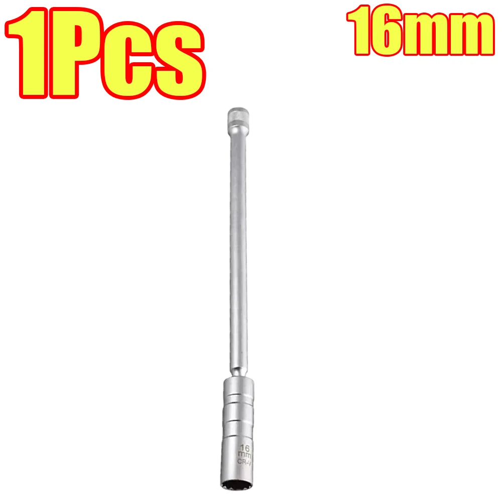 1-4Pcs 14mm 16mm Magnetic Swivel Spark Plug Thin Wall Socket with Magnetic Design 12 Point Wall Ignition Plug Removal Tool