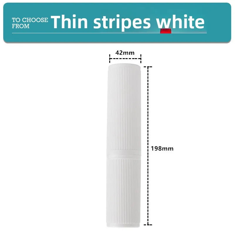 Pinstripe Simple Travel Wash Cup Portable Toothbrush Storage Box Toothbrush Holder Mouthwash Cup Set Brushing Cup