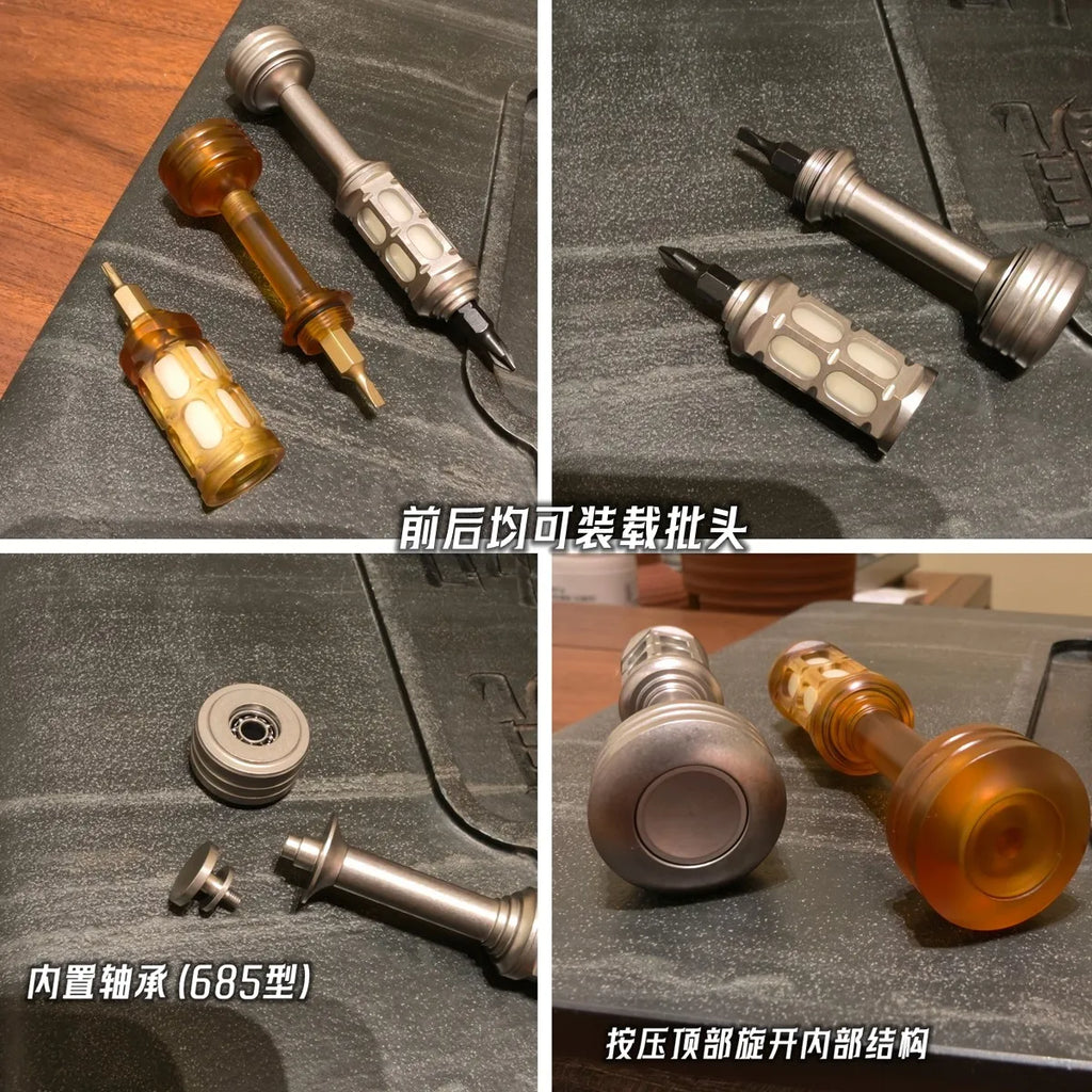 EDC Titanium Alloy PEI Screwdriver Portable Gadget Cross Bit Riding Equipment Outdoor Camping Multi-functional Gear EDC Tools