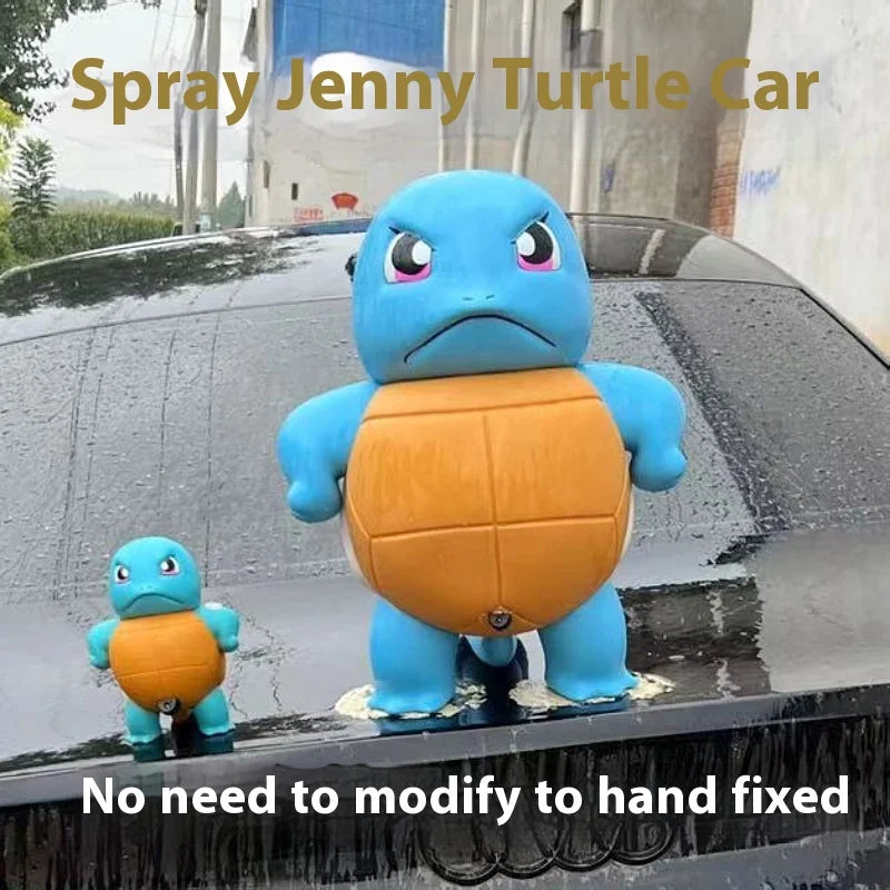 New 16cm Anime Pokemon Squirtle Will Spray Water Fun Car Accessories Ornament Big Size Proud And Cute Model Decoration Toy Gift