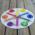 New Round Ludo Board Game Classic Strategy Game For 2-6 Players with Clearly Marked Sections Colorful Family Game Night Activity