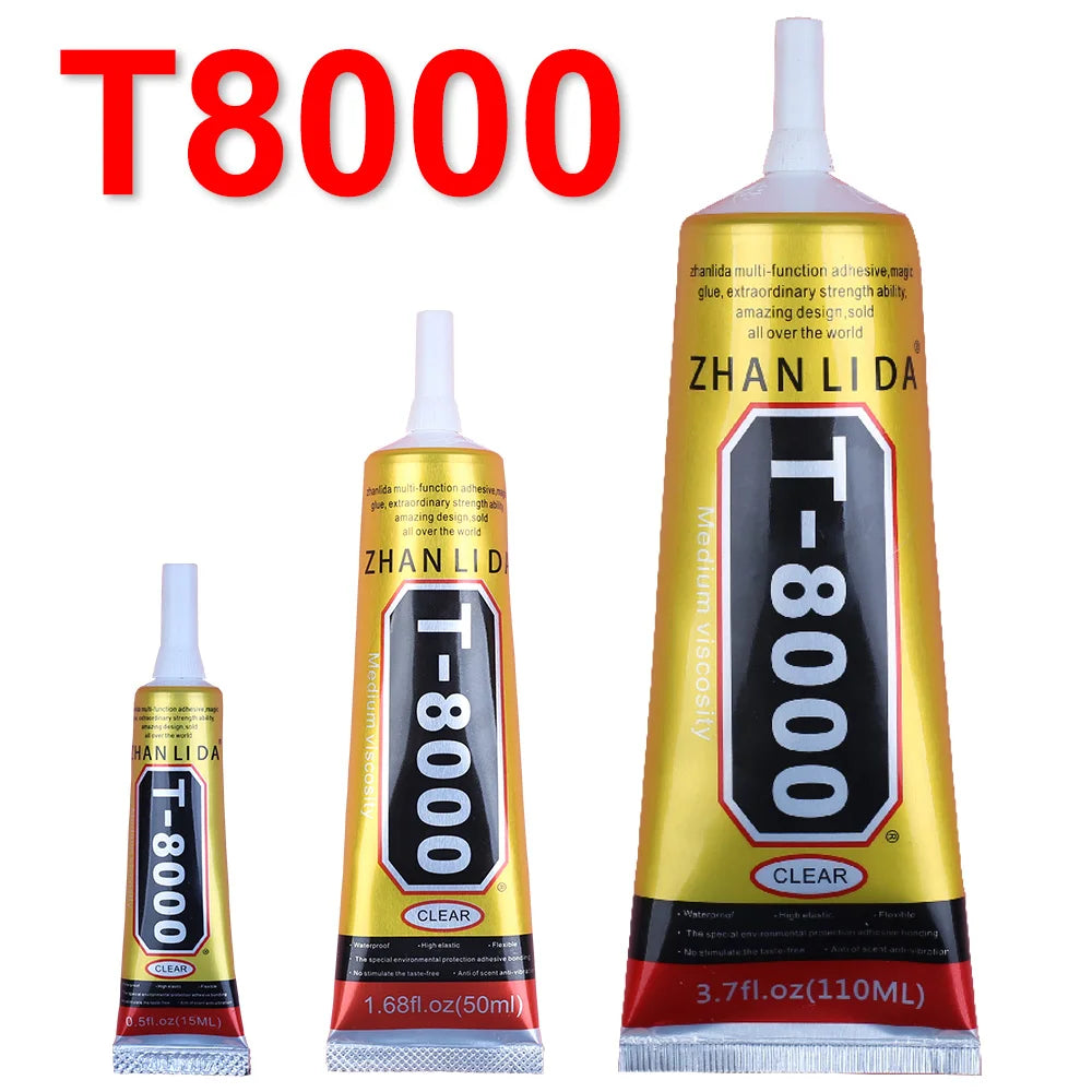 T8000 Precision Glue Jewelry Rhinestone Shoe Phone Repair DIY Adhesive Crystal Clothes Textiles Ziai Patches Leather Fabric Bond