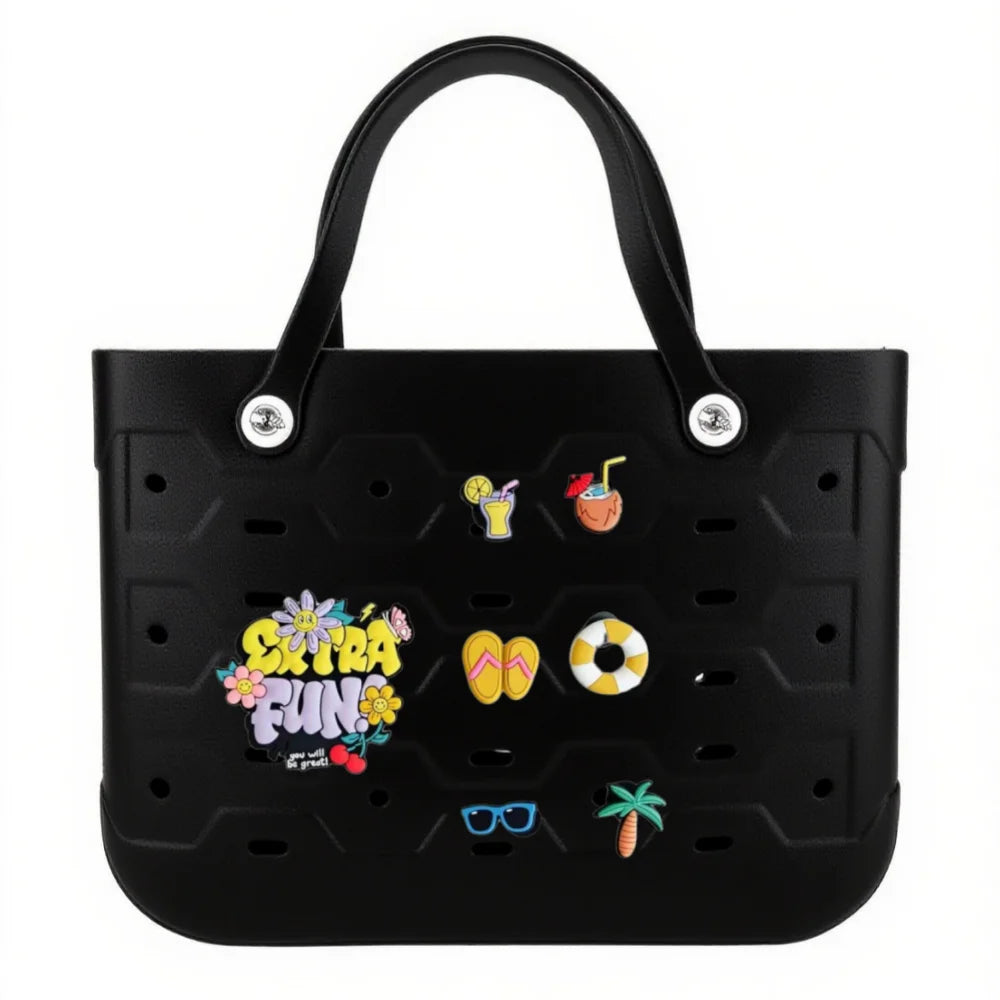 XL Extra Large Beach Bag EVA Rubber Waterproof Beach Travel Picnic Storage Basket Women Shopping Handbag Sac Jelly Tote Bag