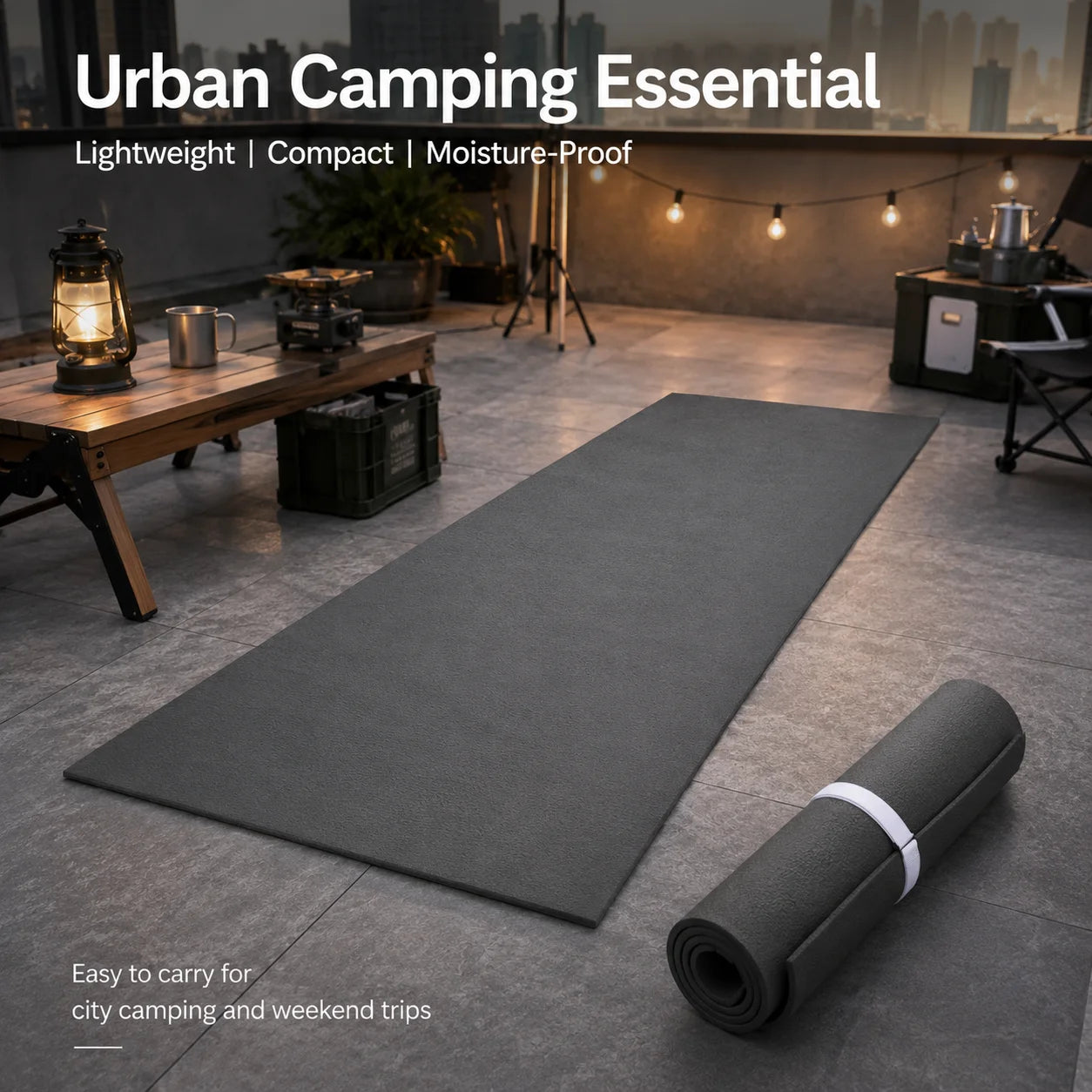 Lightweight XLPE Camping Mat Waterproof Moisture-Proof Sleeping Pad for Hiking Trekking Outdoor Picnic Portable Picnic Blanket