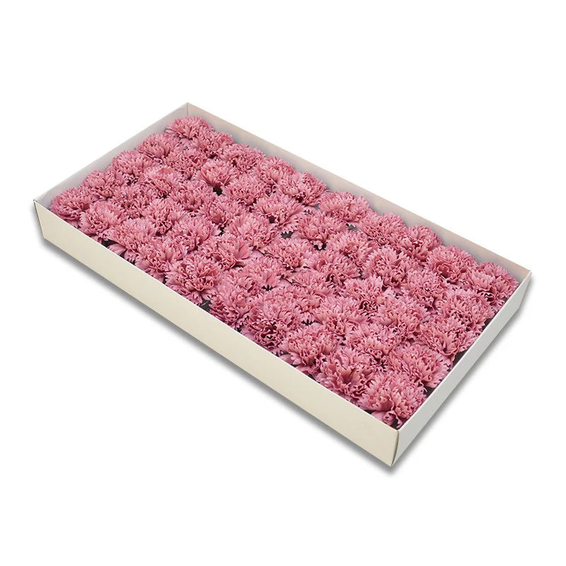 50Pcs Carnation Flowers Head for DIY Bouquet Craft-Long-Lasting Fragrant  Artificial Blooms Valentine's/Mother's Day Home Decor