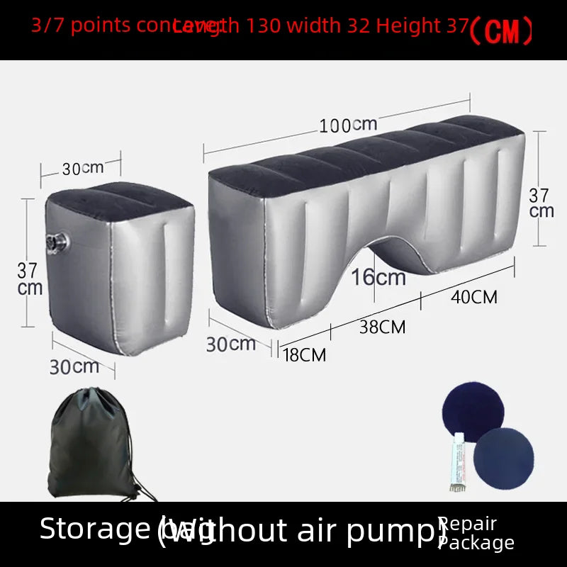 Inflatable Car Bed For Travel Suitable For Sedans Suvs Business Vehicles Rear Seat Sleeping Pad Footrest Filling Pad