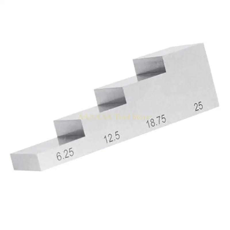 4 Step Test Block Stainless Steel Calibration Block UT-Block Thickness Step Wedge Ultrasonic Test Block 6.25-25mm