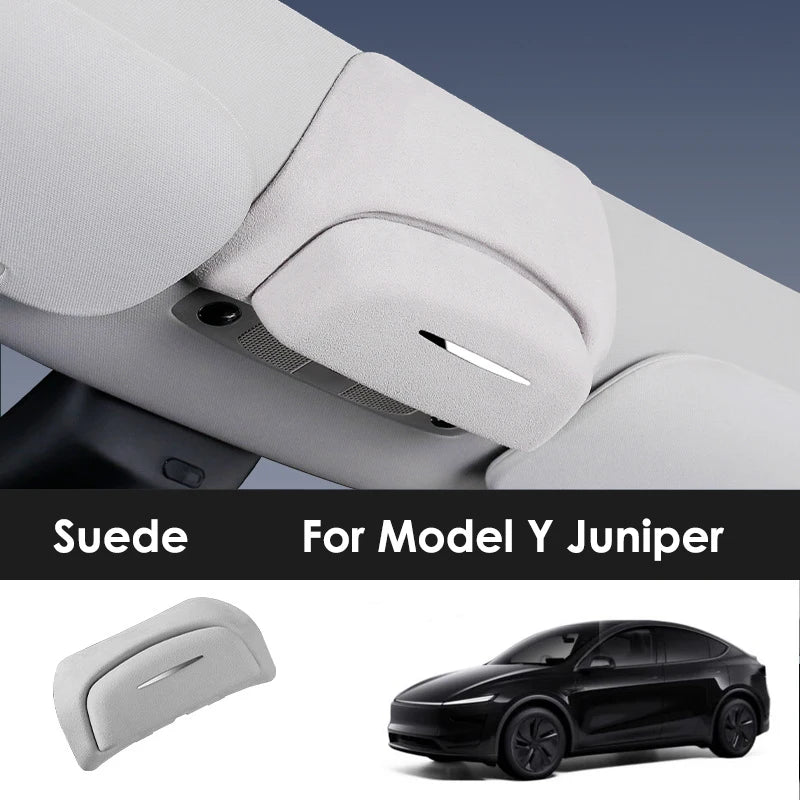 Car Glasses Case Wear-Resistant Sunglasses Holder Storage Box ABS/Suede For Tesla Model 3 / Y / 3 Highland / Y Juniper