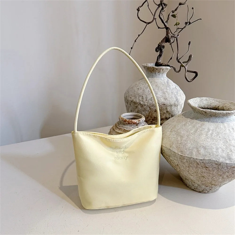 New Oxford Shoulder Bag Embroidered Letters Large Capacity Tote Bag Waterproof Commuting Casual Purse Girl