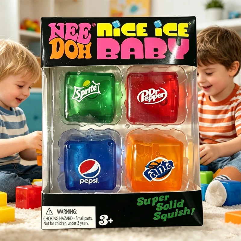 Squishy /Schylling/ NeeDoh/ Nice Cube Sensory Squeeze Toy Super Squish Stress Relief Anxiety Sensory Tool Stress Reliever Toys