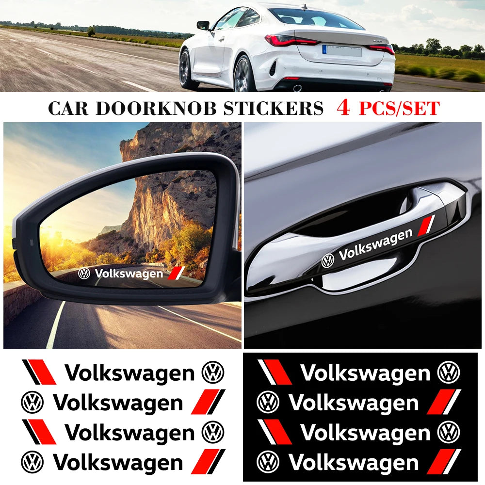 Car Door Anti Scratch Auto Door Handle Protector Decals Wiper Stickers For VW Passat Jetta Golf 4 7 Touran MK 3 4 7 Polo Tiguan