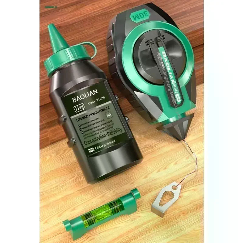 3Pcs Line Marking Tool Chalk Line Reel For Woodworking Workshop Home Renovation Enthusiasts With Quick Retraction And Fine Point