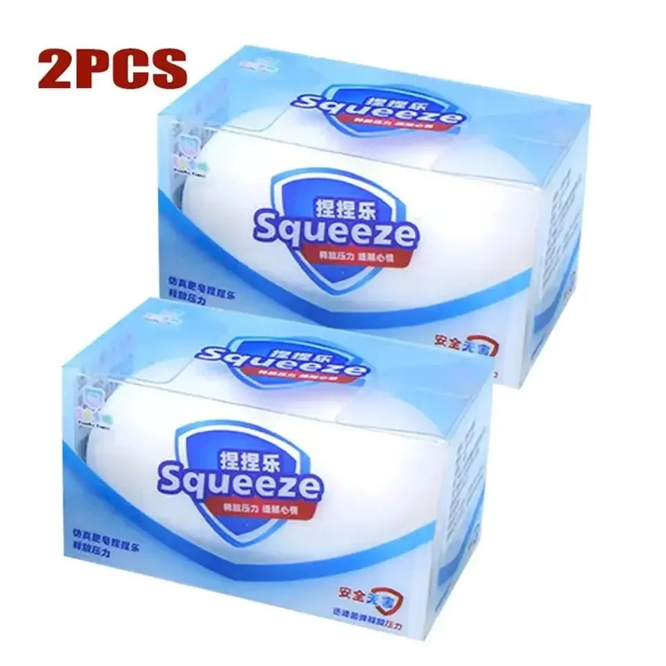 Squishy Soap Ball Squishy Stress Ball Filled Soft Squeeze Fidget Toy Anti-Stress Anxiety Relief Hand Decompression Toy