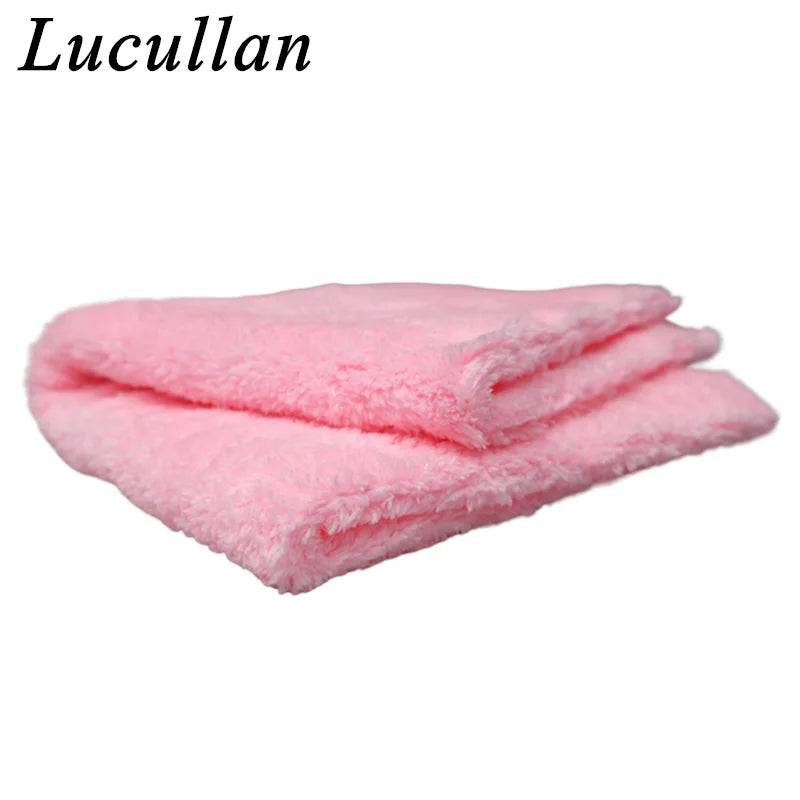 Lucullan 30/70 Super Glory Edgeless Plush Microfiber Towel 40x40cm 600GSM Cloths For Polishing Buffing Finishes Car Wash