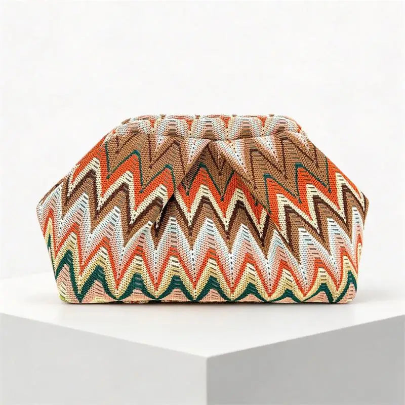 European American Retro Women Handbag Bohemian Ethnic Style Clutch Bag Fashion Elegant Exquisite Evening Bag Wedding Party Bag