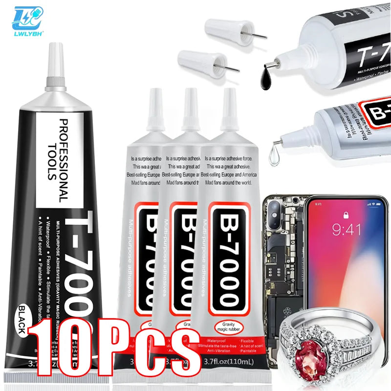 B7000 Transparent Glue Repair Mobile Screen Glue T7000 Black Waterproof Jewelry Craft Glue B7000 Super Strong Instant Adhesives