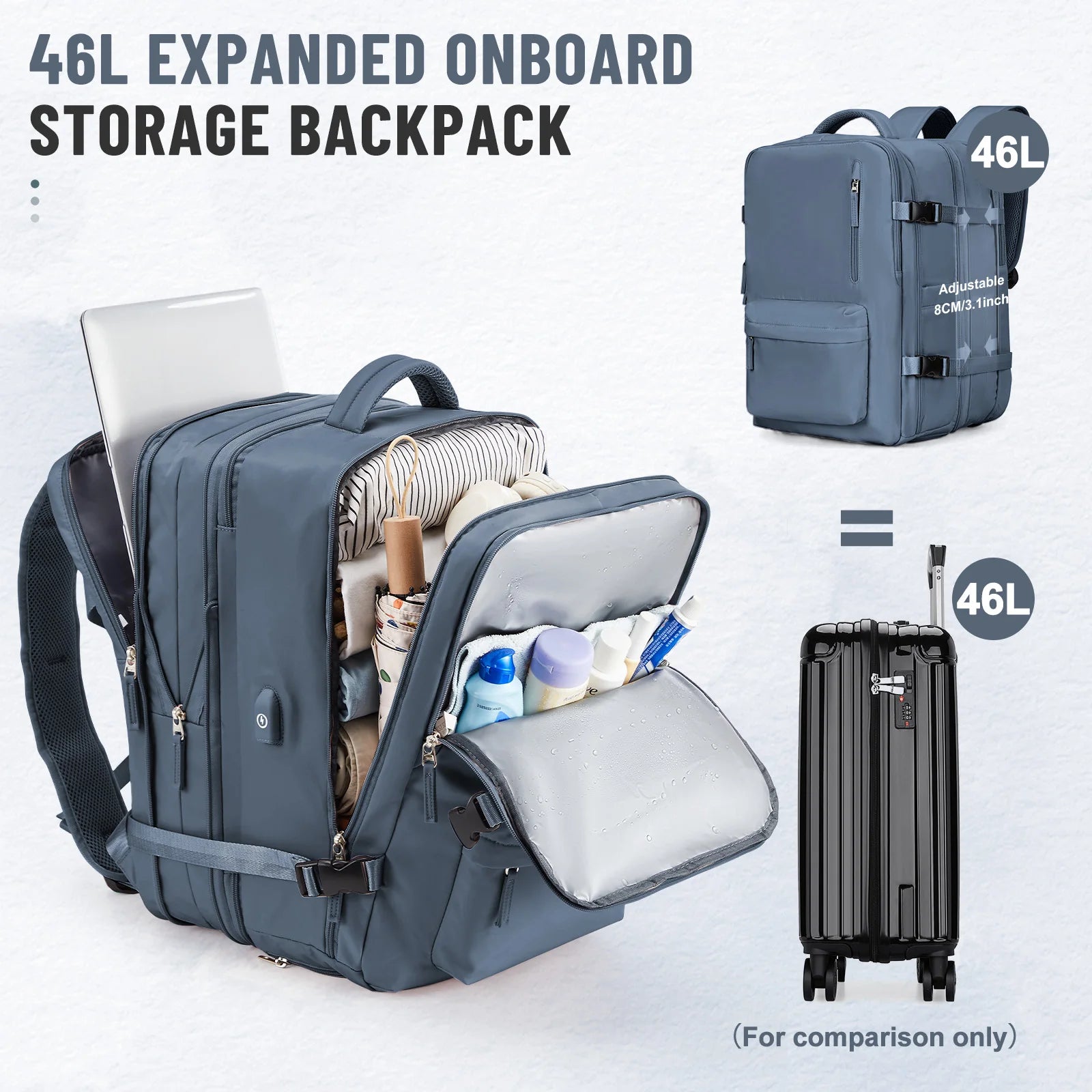 Backpack for Women Men Waterproof Air Travel Backpack Hand Luggage Laptop Bags Large Capacity Expansion Backpack Shoulder Bag