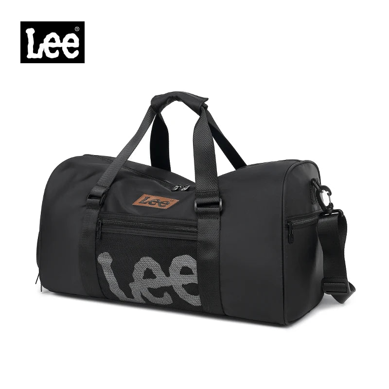 LEE Gym Duffel Bag Short Trip Luggage Travel Bag Unisex Waterproof Large Size Sport Training Dry Wet Bag with Shoe Compartment