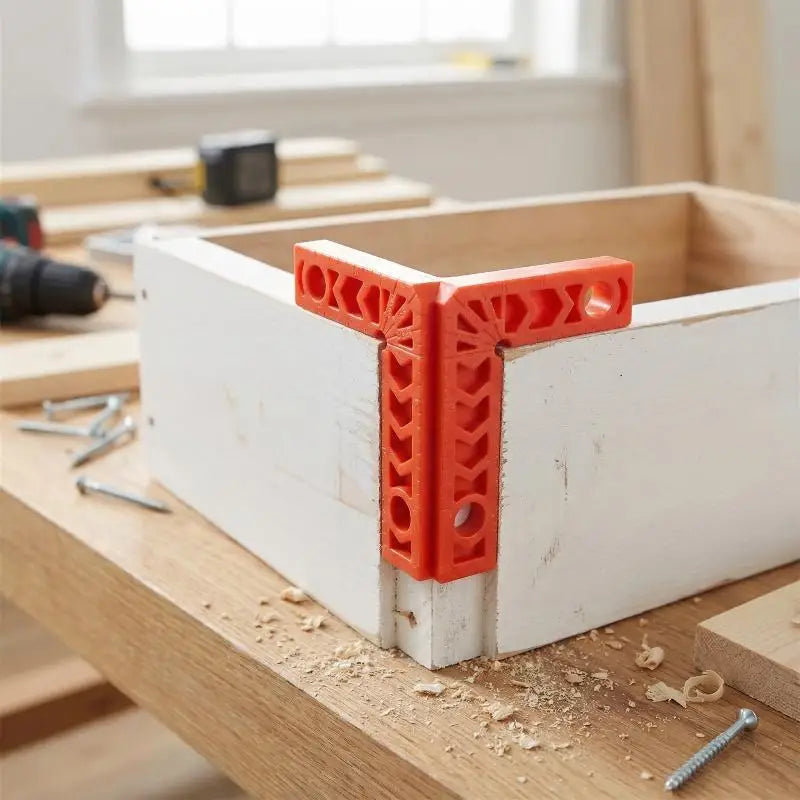 3in Woodworking Right Angle Ruler Corner Positioning Tool for Furniture Cabinet Assembly and Precision Projects